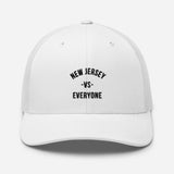 New Jersey vs Everyone White Trucker Hat