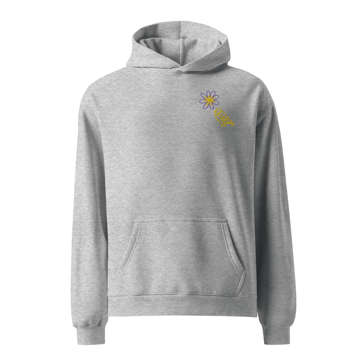 New Jersey vs Everyone State Flower & Bird Grey Oversized
